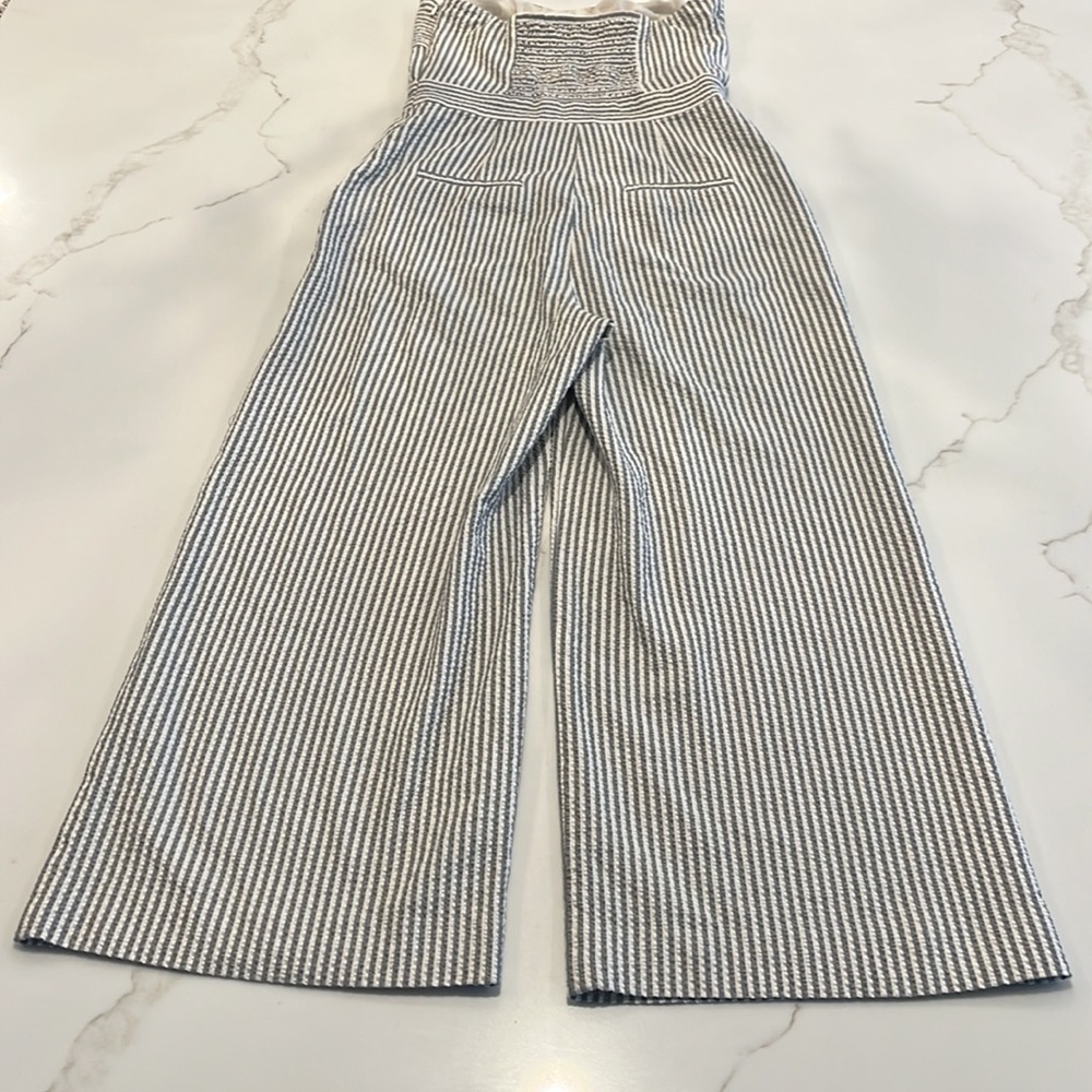 Veronica Beard Strapless Blue and White Pinstripe Jumpsuit - Picture 13 of 15